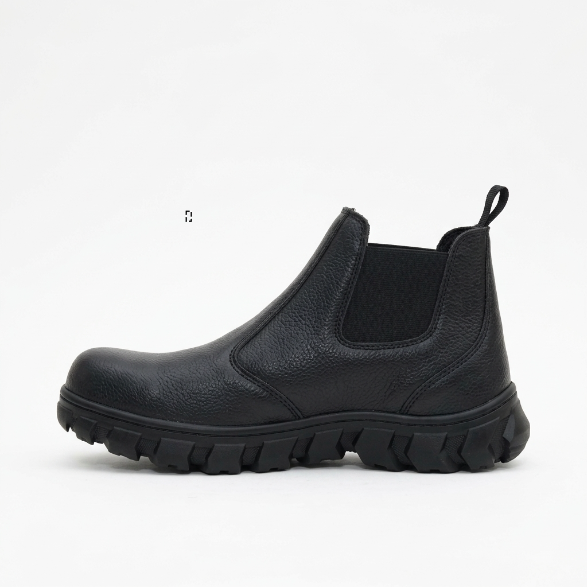 Sepatu Safety Boots Slip-On Cheking sudut 5
